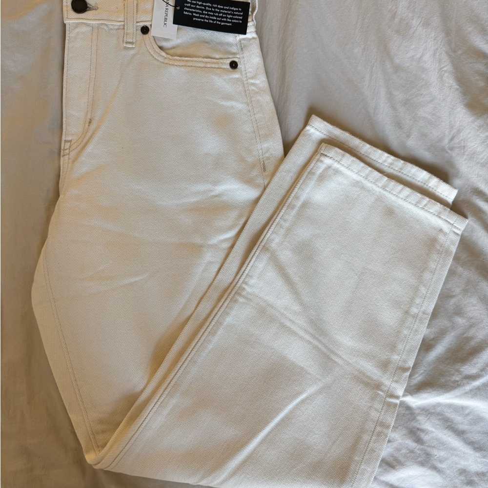 Banana Republic Ivory Barrel Jeans